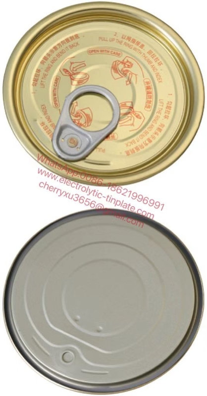 Goldener EOE Deckel Rostbeständigkeits-Tin Metal Lids 99mm Durchmesser-für Nahrungsmitteldosen