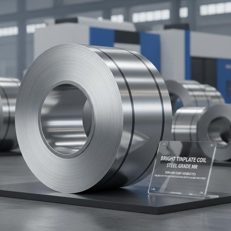 Bright Tinplate Coil Steel Grade MR OEM- und ODM-Fähigkeiten für die Präzisionsmetallverarbeitung und Verpackungsindustrie