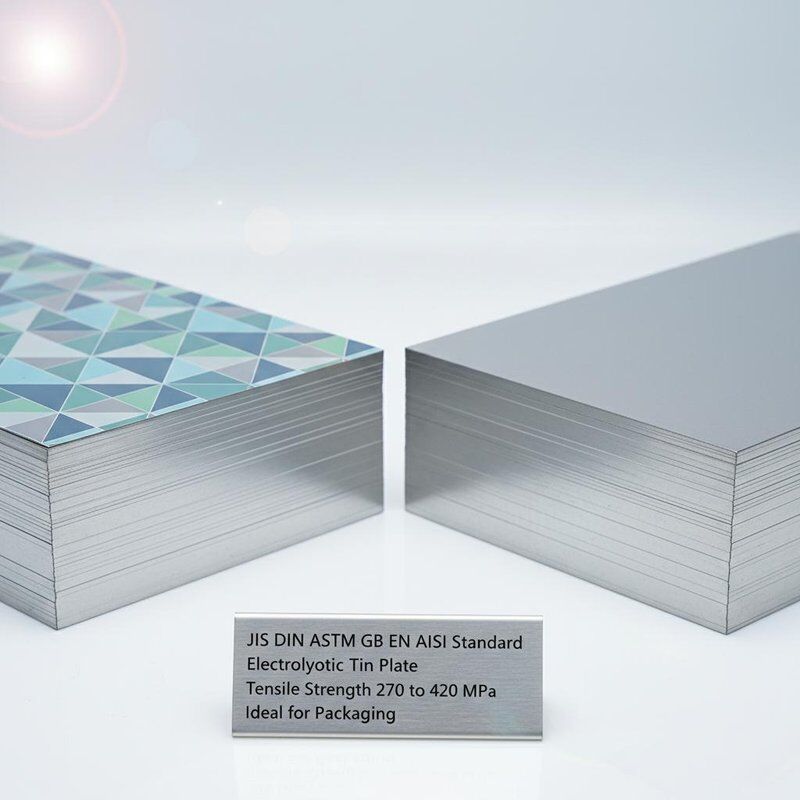 JIS DIN ASTM GB EN AISI Standard Electrolytic Tin Plate Tensile Strength 270 to 420 MPa Outside Printed or Plain Ideal for Packaging