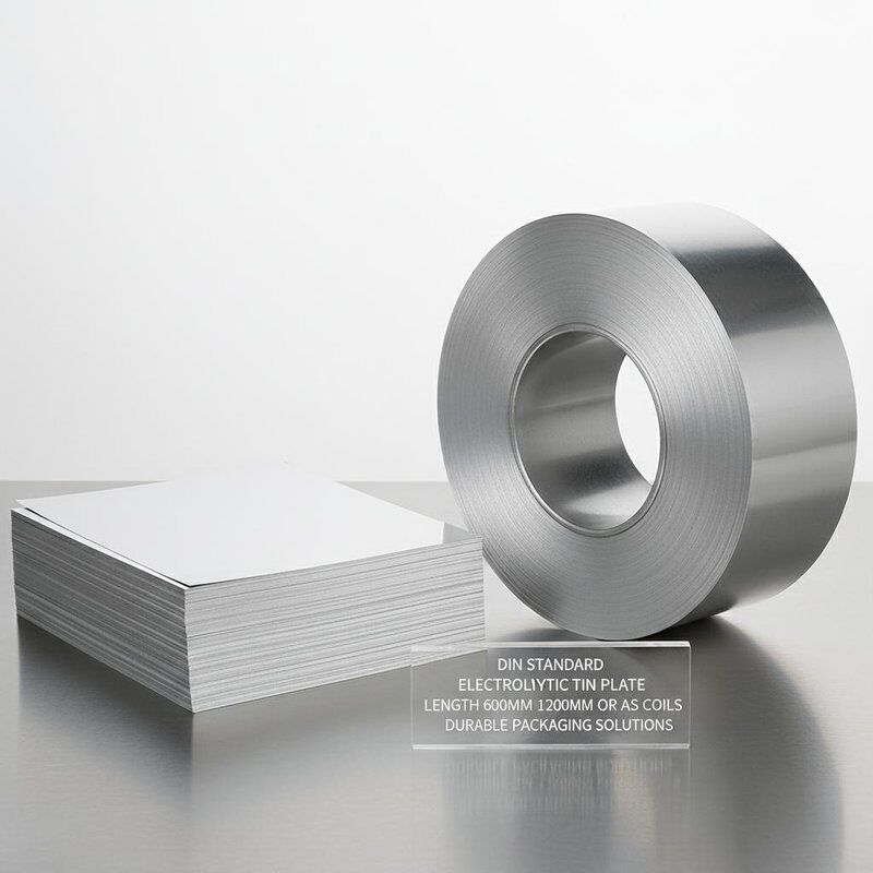 DIN Standard Elektrolytische Zinnplatte Lebensmittelverpackung Länge 600 mm 1200 mm oder als Spulen Ideal für langlebige Verpackungslösungen