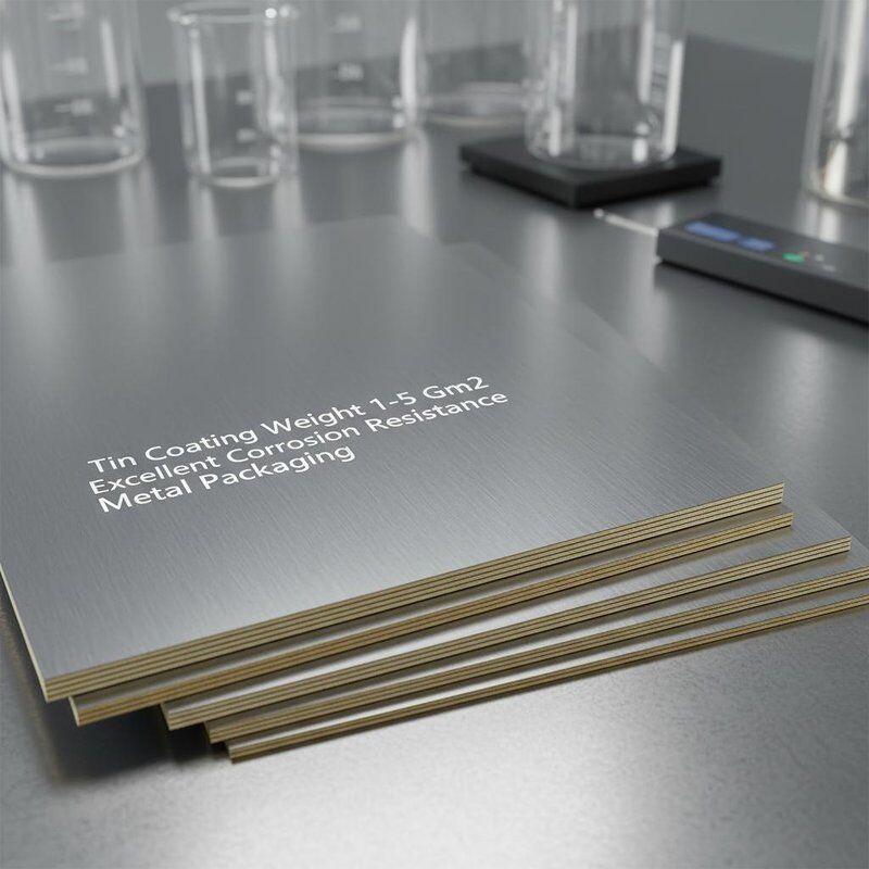 Zinnbeschichtungsgewicht 1 bis 5 Gm2 Weißblech Stahlblech mit ausgezeichneter Korrosionsbeständigkeit für Metallverpackungen