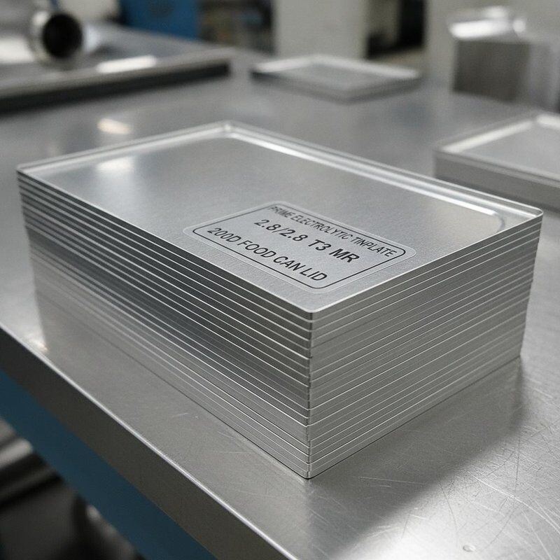 2.8/2.8 Primärelektrolytische Blechplatte MR Typ T3 Temperatur für 200D-Lebensmitteldose Deckel Stempel 0,18 mm-0,25 mm Dicke